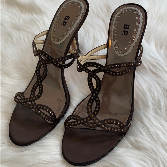bp Shoes - BP women’s bronze beaded brown heels